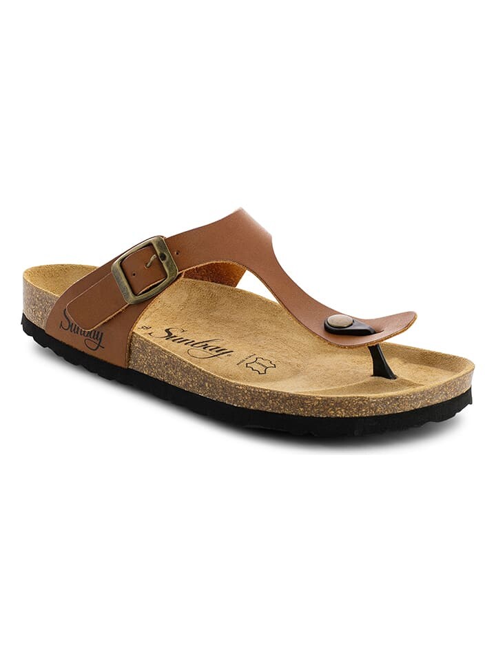 Шлепанцы Sunbay LEDER Camelia, светло-коричневый