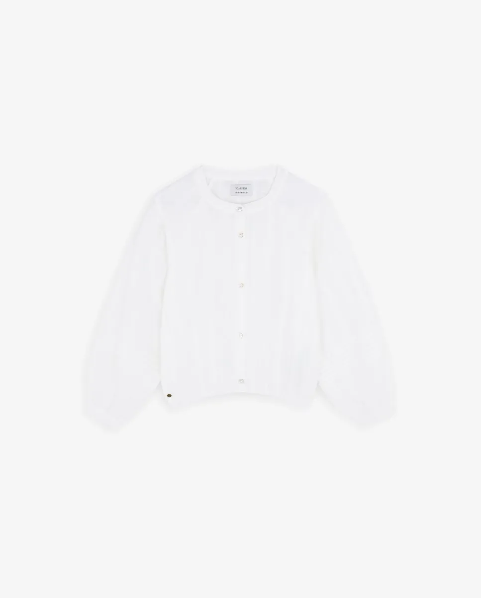 

Девичья блузка обычного кроя на пуговицах Scalpers, белый