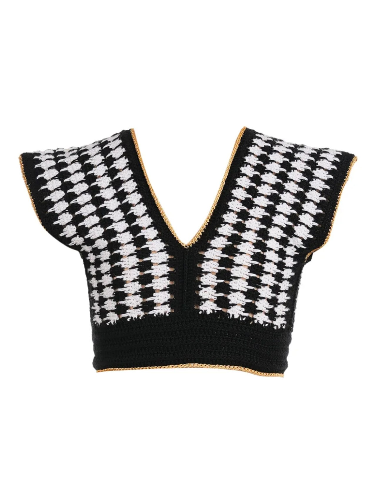 

Nessi Byrd Kids топ в технике кроше, черный