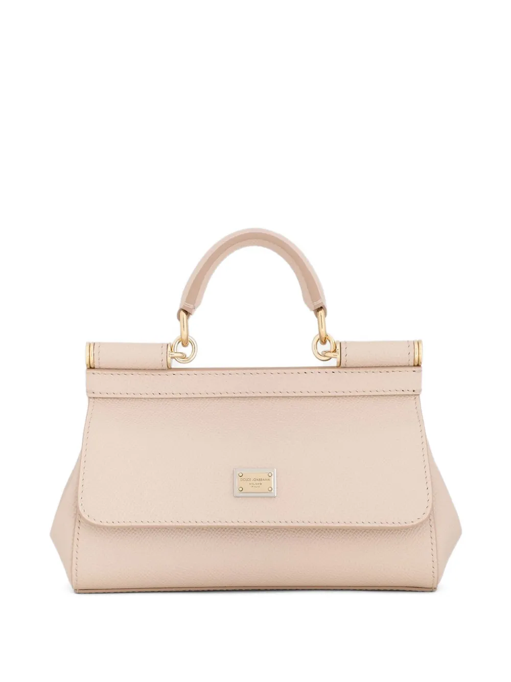 

Small Sicily leather tote bag DOLCE & GABBANA, розовый