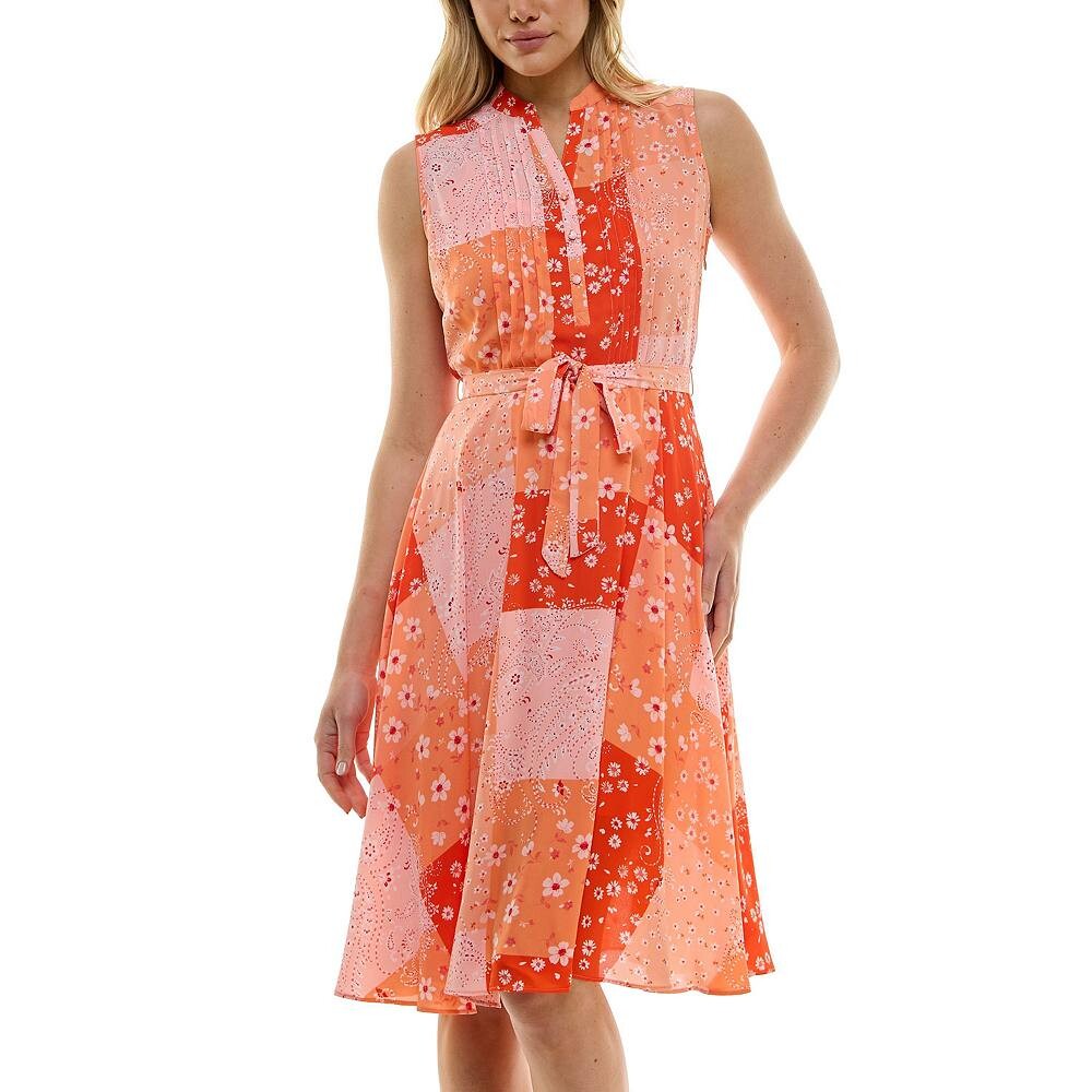 

Женское платье-рубашка без рукавов Nanette Lepore, цвет Coral Print