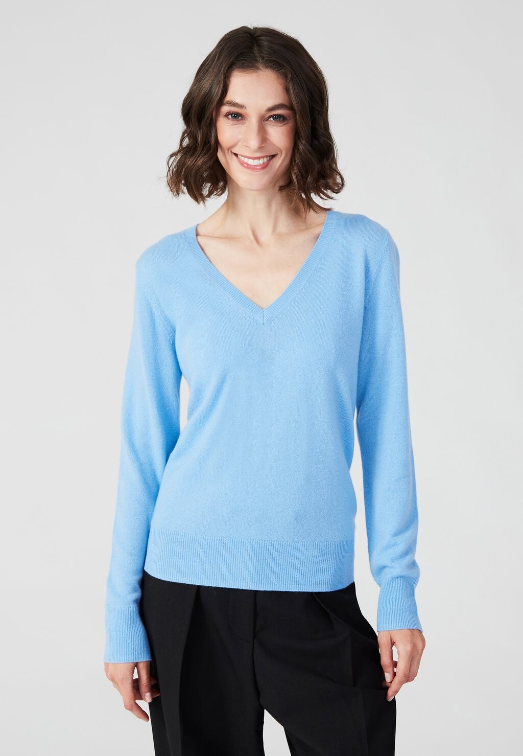 

Вязаный свитер V NECK Style Republic, цвет icy blue