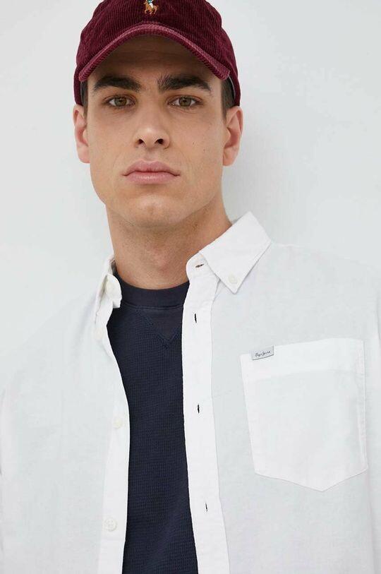 

Хлопковая рубашка Фабио Pepe Jeans, белый