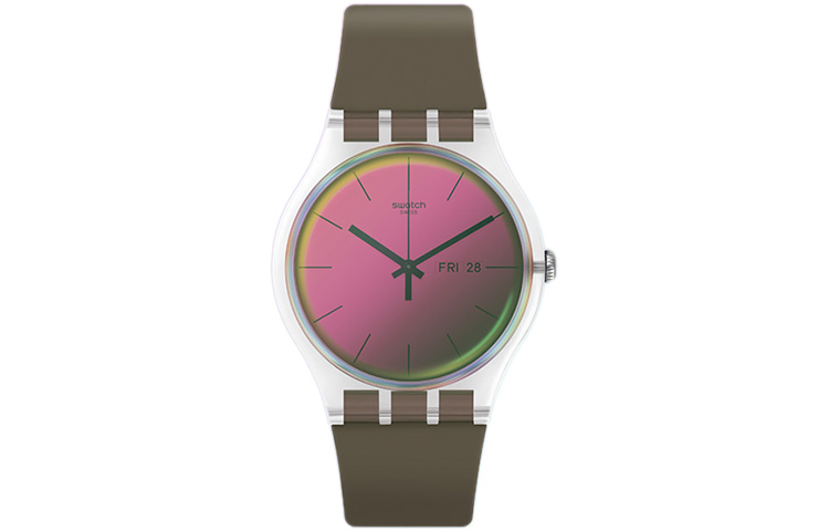 

SWATCH Часы Unisex 47.4mm Pink Watch SUOK714, Mist Gray Aurora