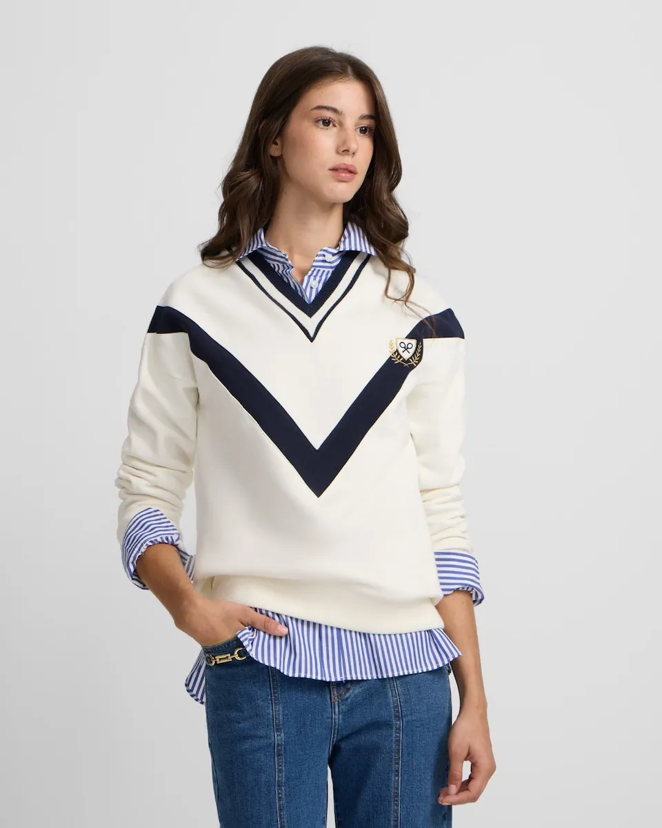 

Женская толстовка с вышивкой герба Silbon, светло-бежевый