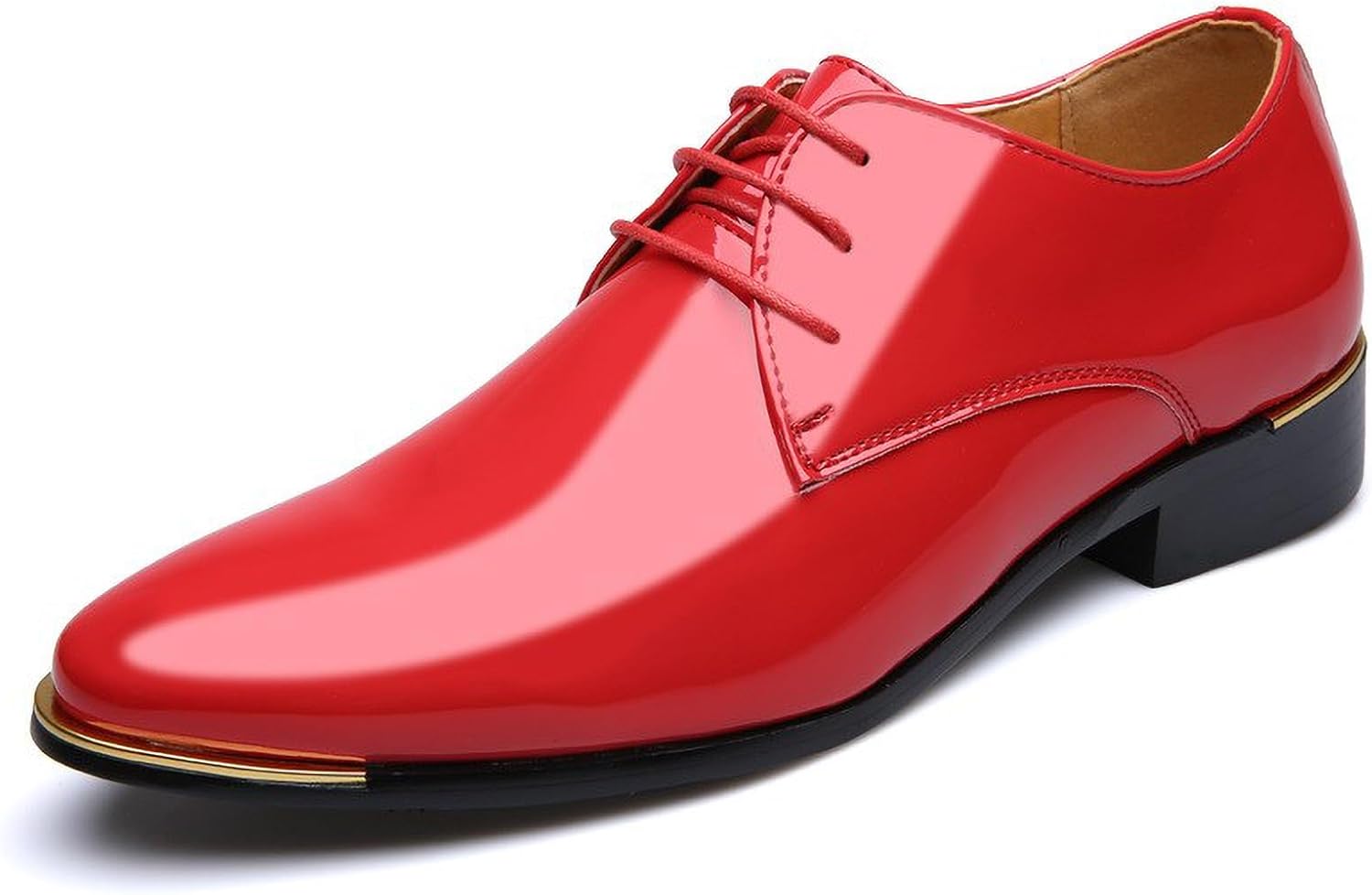 

Мужские лаковые лоферы с монетником, классический заостренный носок, шнуровка, туфли смокинг для повседневной, деловой, свадебной и официальной одежды Azagneem, красный
