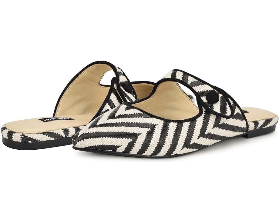 

Туфли на плоской подошве Nine West Barbra, черный/белый