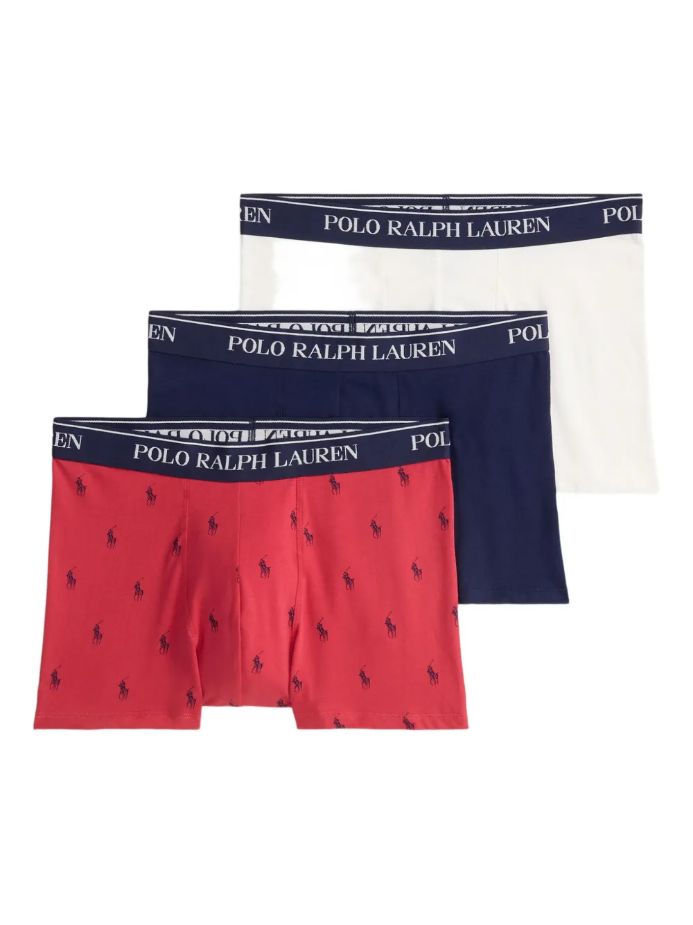 

Комплект из трех боксеров с принтом POLO RALPH LAUREN, красный