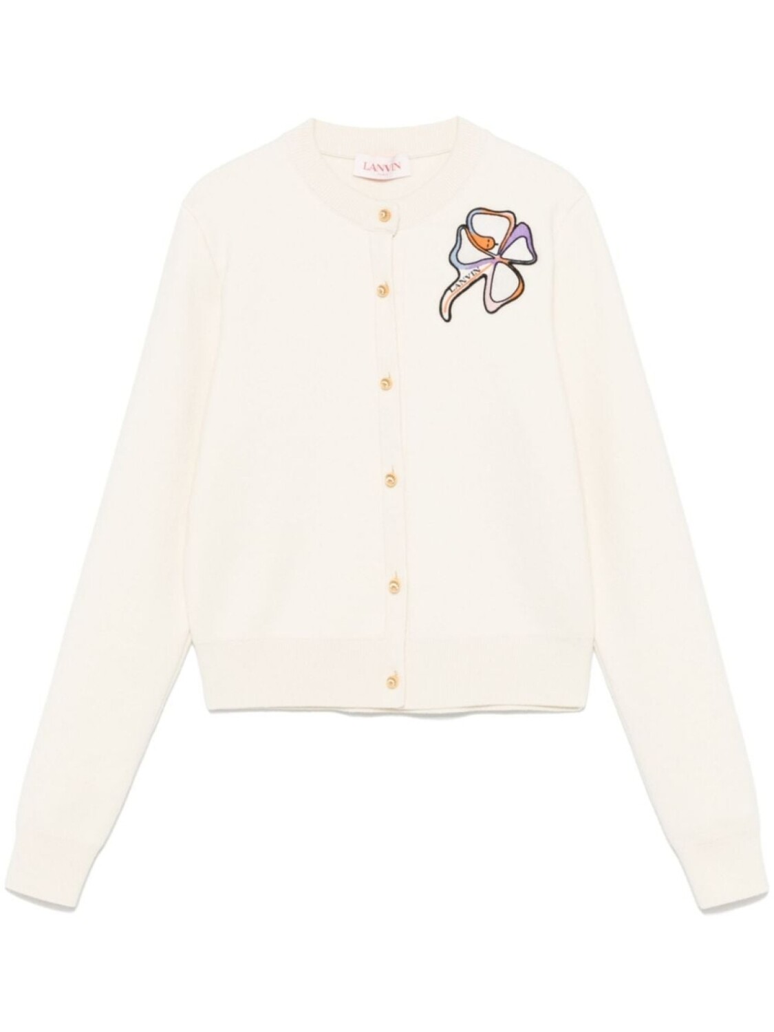 

Lanvin кардиган с нашивкой-логотипом, белый