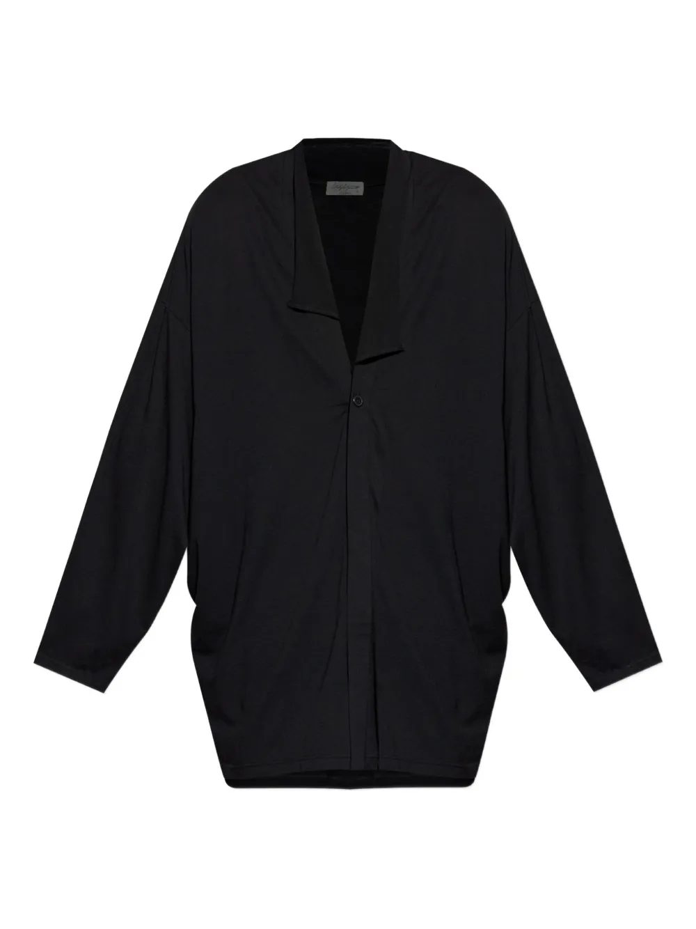 

Рубашка с асимметричным воротником и застежкой на пуговицы Yohji Yamamoto, черный