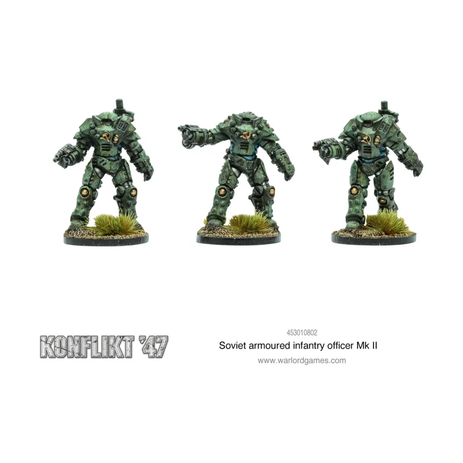 

Советская офицерская танковая пехотная команда Mk II, Konflikt '47 - Soviet Army (28mm) (Warlord Games)