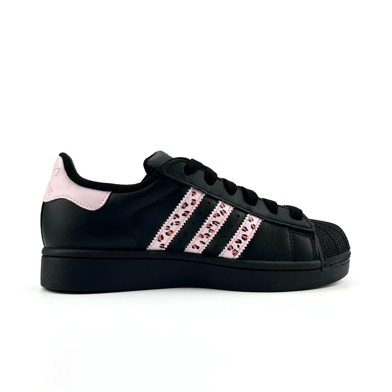Кроссовки Superstar 2 Leopard Print Sweetheart Leather Abrasion Resistant Support Low top Adidas Originals, Pink — фото 3
