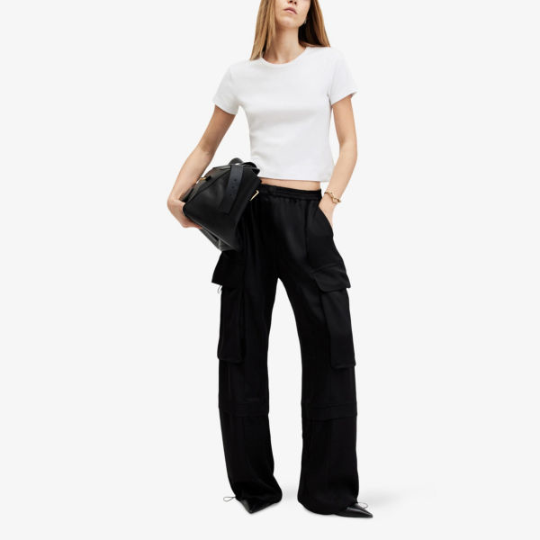 Футболка Allsaints Stevie облегающего кроя, белый — фото 2