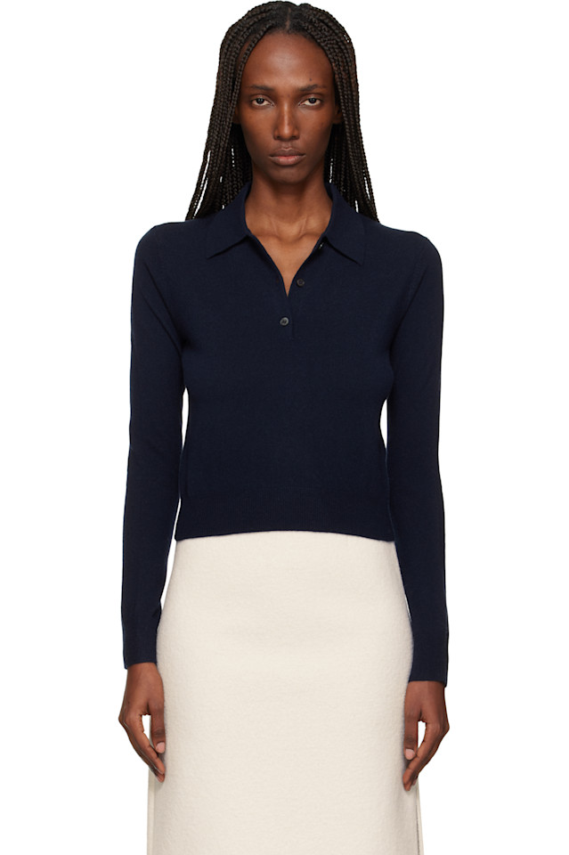 

Поло с длинным рукавом Кейтлин Arch4, темно-синий