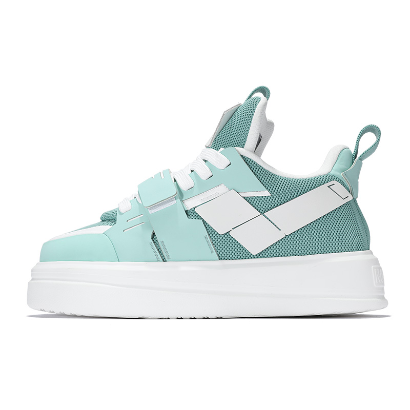 

NORVINCY Низкие скейтбордские кроссовки унисекс бело-зеленые, цвет White Green