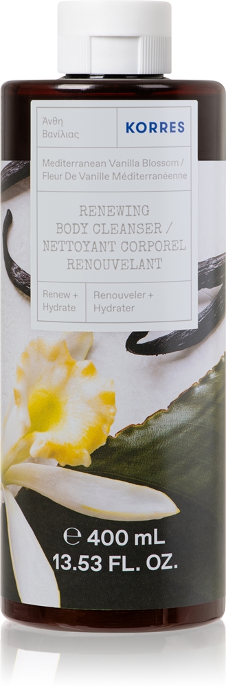 

Бодрящий гель для душа с ароматом цветков средиземноморской ванили Korres, 400 мл