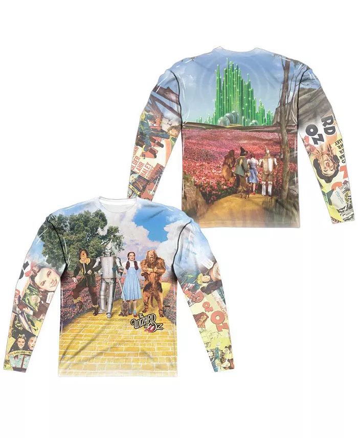 

Мужская футболка On The Road с длинным рукавом и принтом спереди и сзади Wizard Of Oz, мультиколор