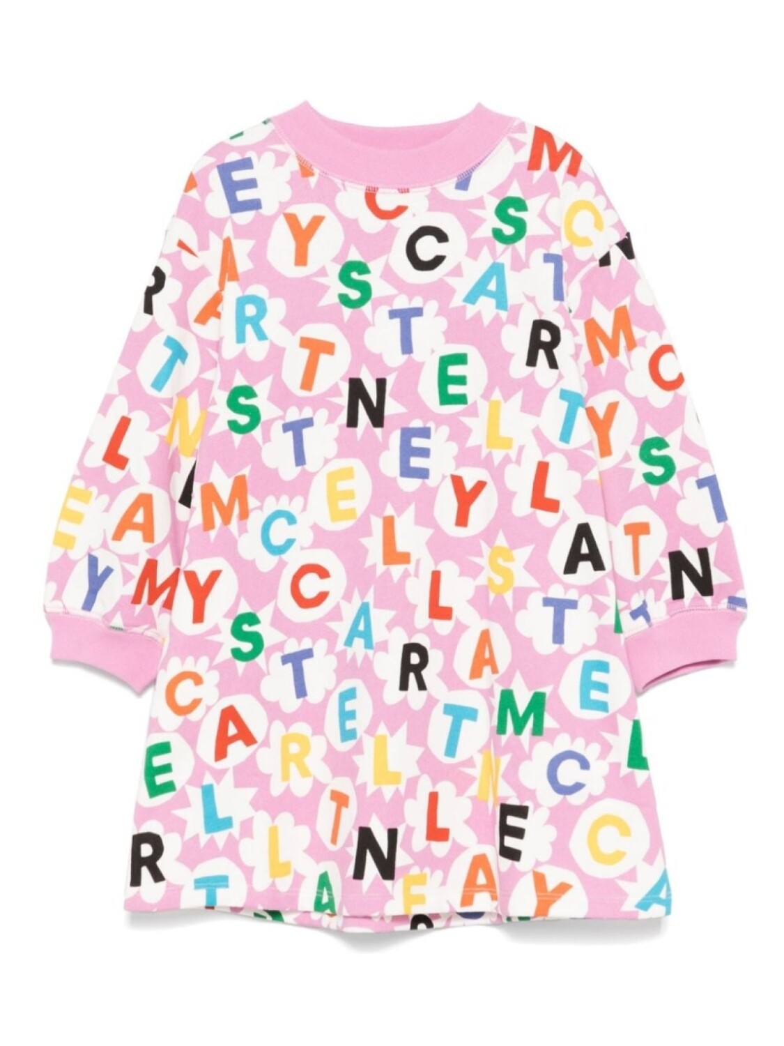 

Платье Stella McCartney Kids с логотипом и принтом, розовый