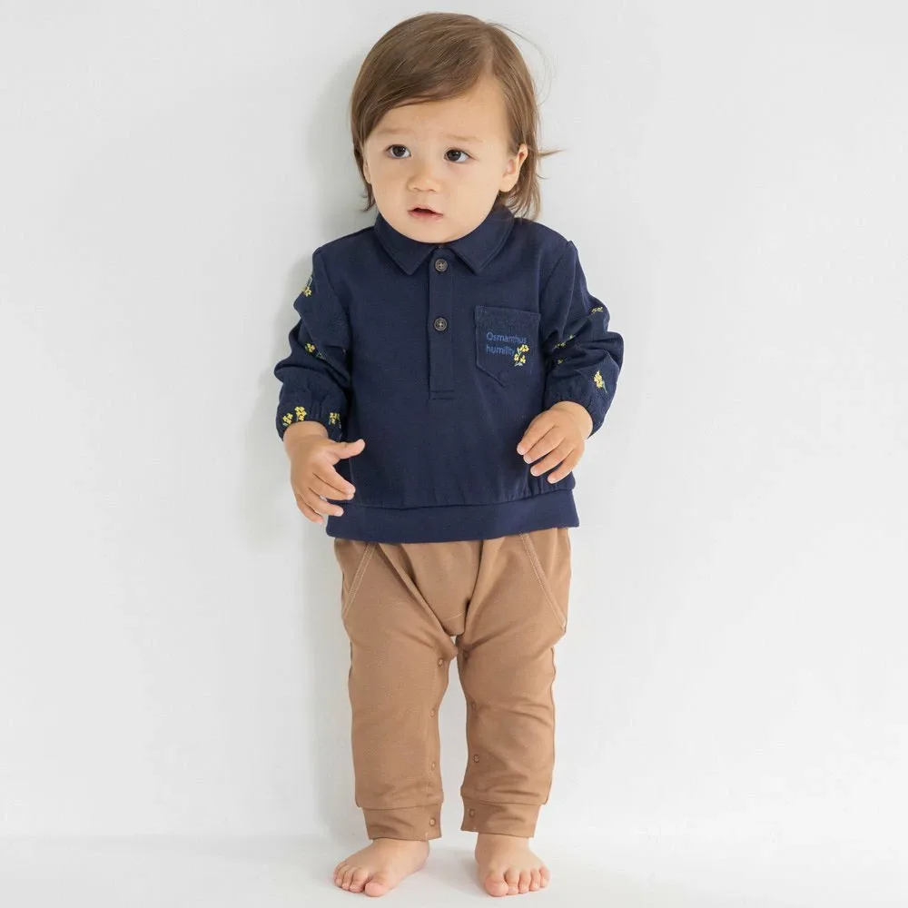 Комбинезон с вышивкой османтуса Branshes, Navy blue — фото 3