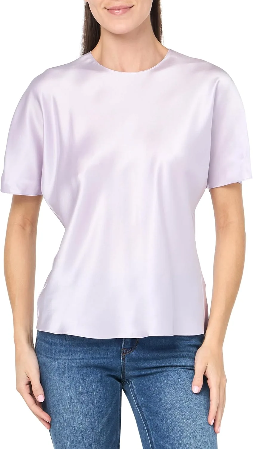 

Vince Женская футболка из атласного сатина