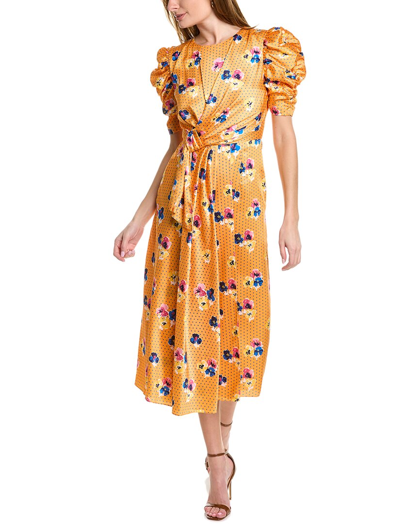 

Платье-миди Carolina Herrera с узлом, желтый
