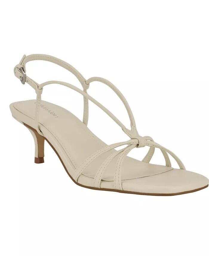 Женские босоножки Poeta Kitten Heel Strappy Dress Sandals Calvin Klein, слоновая кость/кремовый