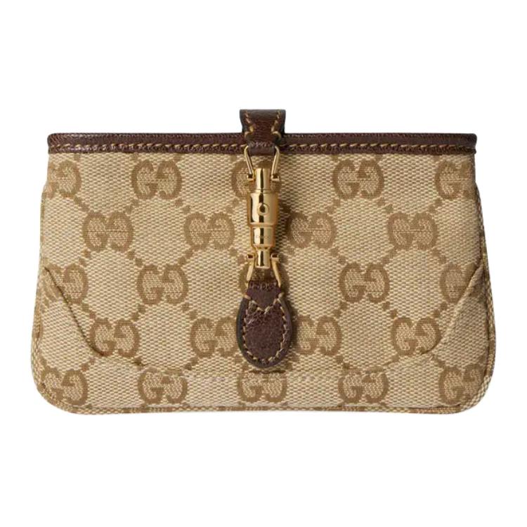 GUCCI Кошелек для ключей Jackie 1961 GG Canvas With Leather Regular Women's Sand & Dark Brown — фото 2