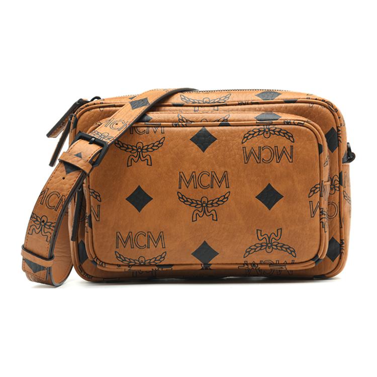 

Сумка через плечо Aren Visetos Coated Canvas Camera Bag, маленький размер, унисекс, коричневый коньяк MCM