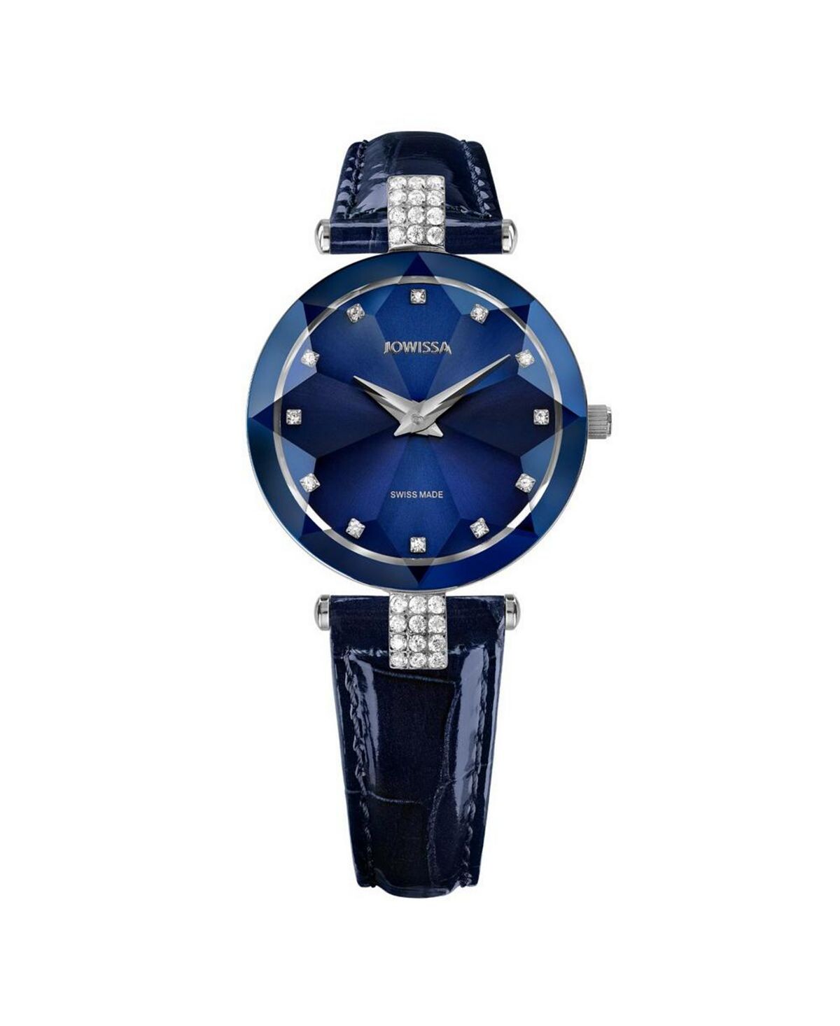 

Швейцарские женские часы Facet Strass, 30 мм, синий циферблат Jowissa, синий