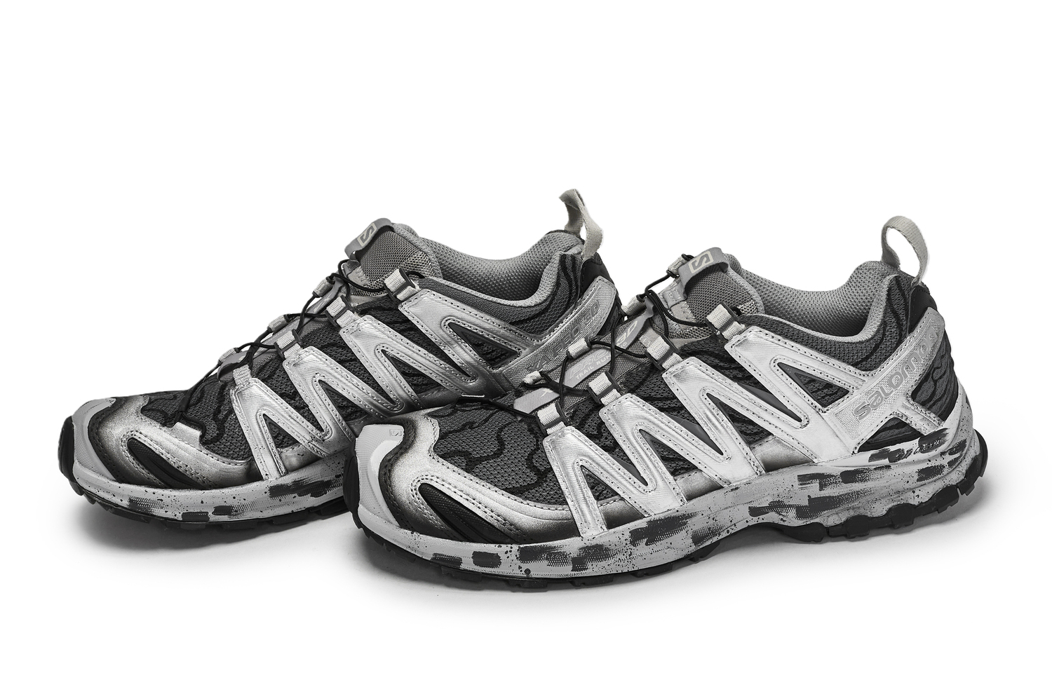 Кроссовки для бега XA PRO 3D Unisex низкие, устойчивые к истиранию, цвет Black Gray Silver SALOMON, черный серыйсеребряный — фото 3