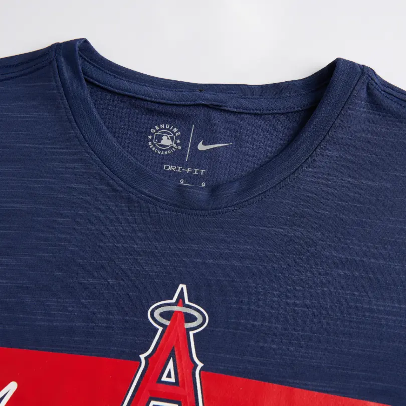 Nike Футболка mlb angels бейсбол navy blue unisex — фото 4