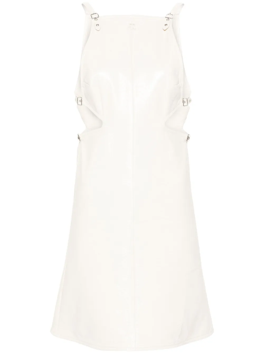

Платье мини Slash Buckle без рукавов Courrèges, белый