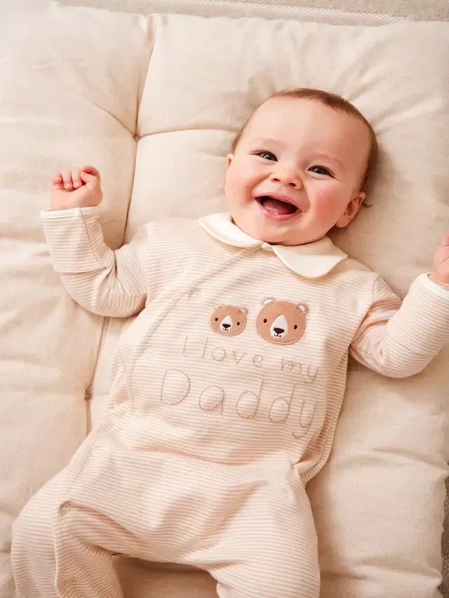 Спальный комбинезон Baby Daddy Bear, коричневый JoJo Maman Bébé — фото 2