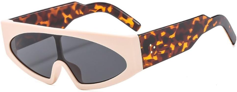 

Панк-винтажные солнцезащитные очки для мужчин, очки большого размера для мужчин и женщин, простые очки для мужчин и женщин в стиле ретро Lentes De Sol Mujer TYUVIVO, Beigegray