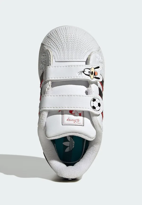 Кроссовки disney superstar ii с удобной застежкой Adidas Originals, Cloud White Core Black Red — фото 3