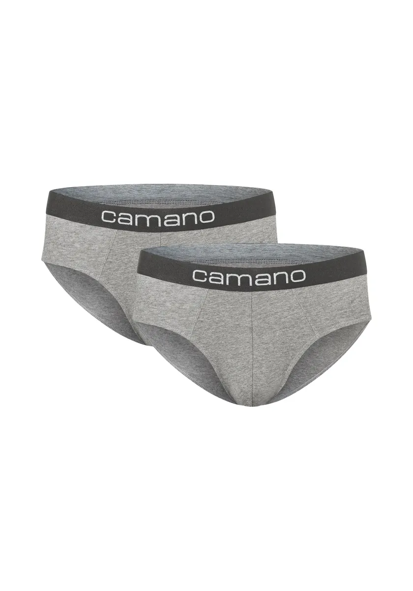 

Трусы Camano (2 шт.) с эластичным поясом с логотипом, серый