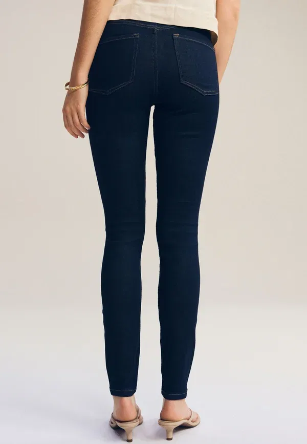 Джинсы стандартные slim fit Next, Super soft, цвет полосканый синий — фото 3