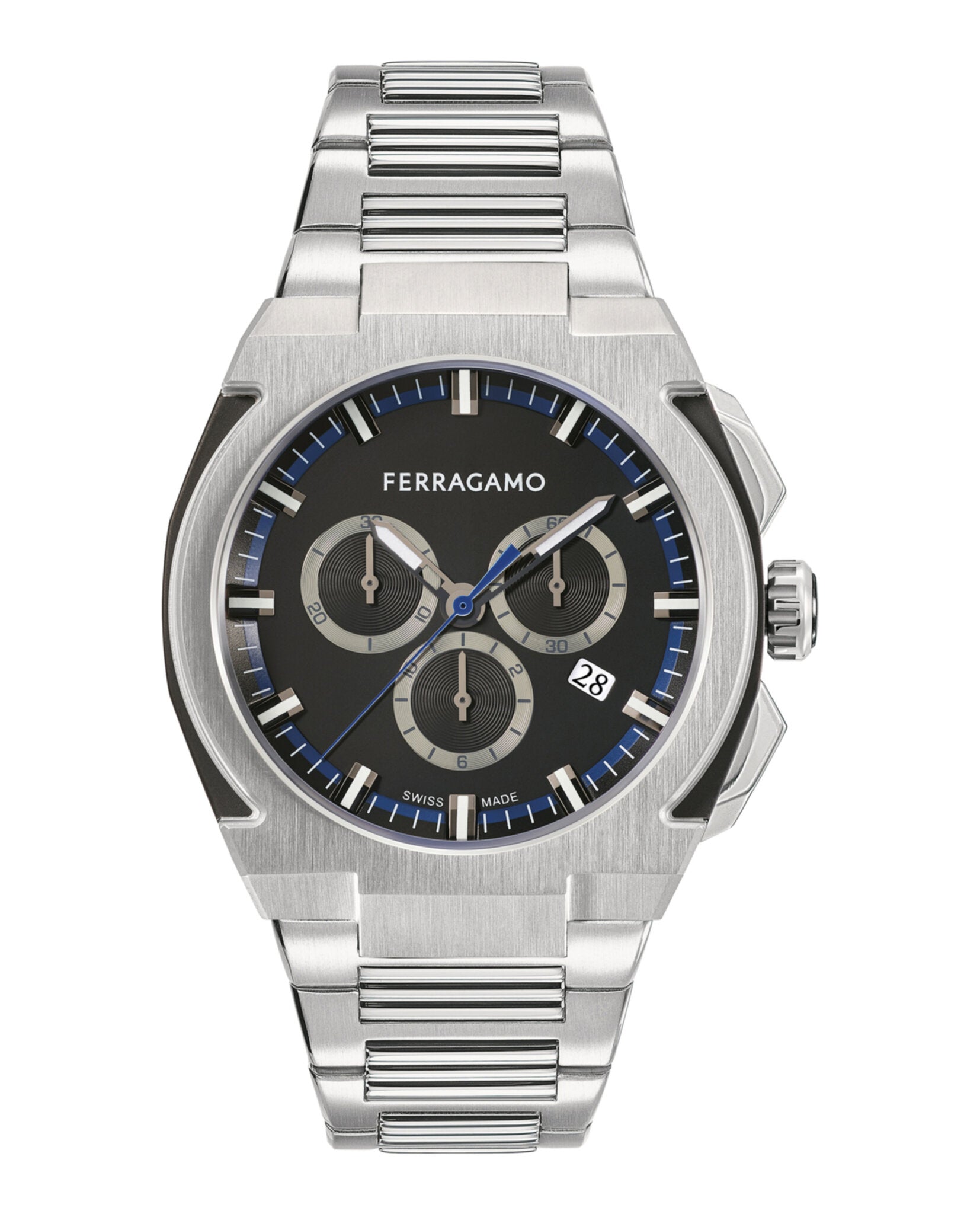

Часы Ferragamo Supreme Chrono Salvatore Ferragamo, цвет silver/stainless steel/black