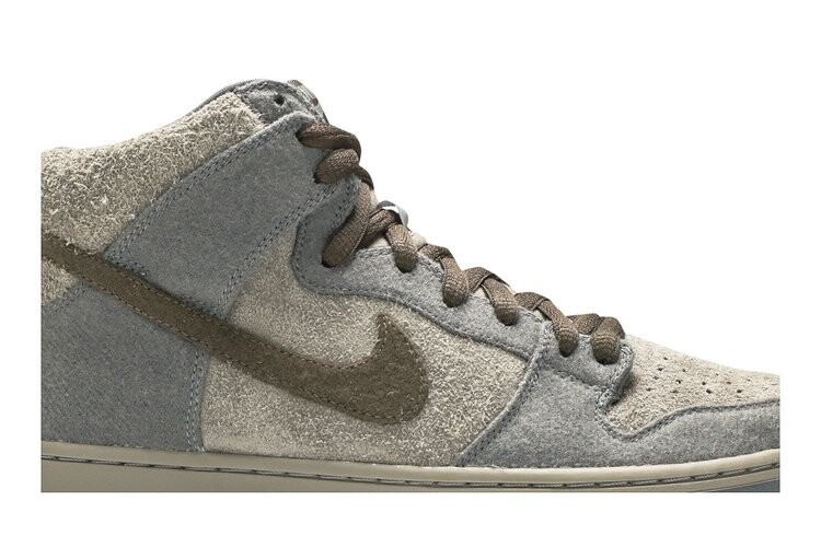 Кроссовки Nike Dunk High Premium SB 'Tauntaun', серый — фото 2