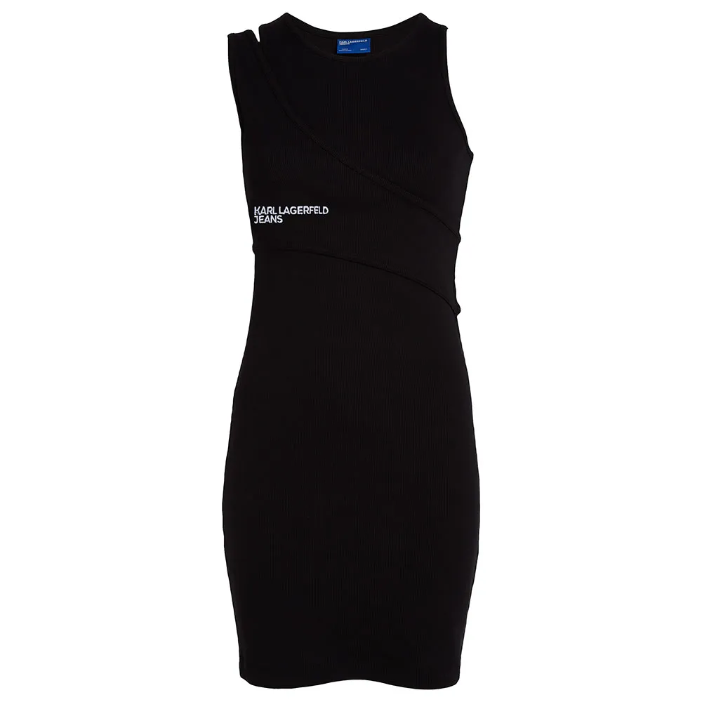 

Платье Karl Lagerfeld Ribbed sleeveless short, черный