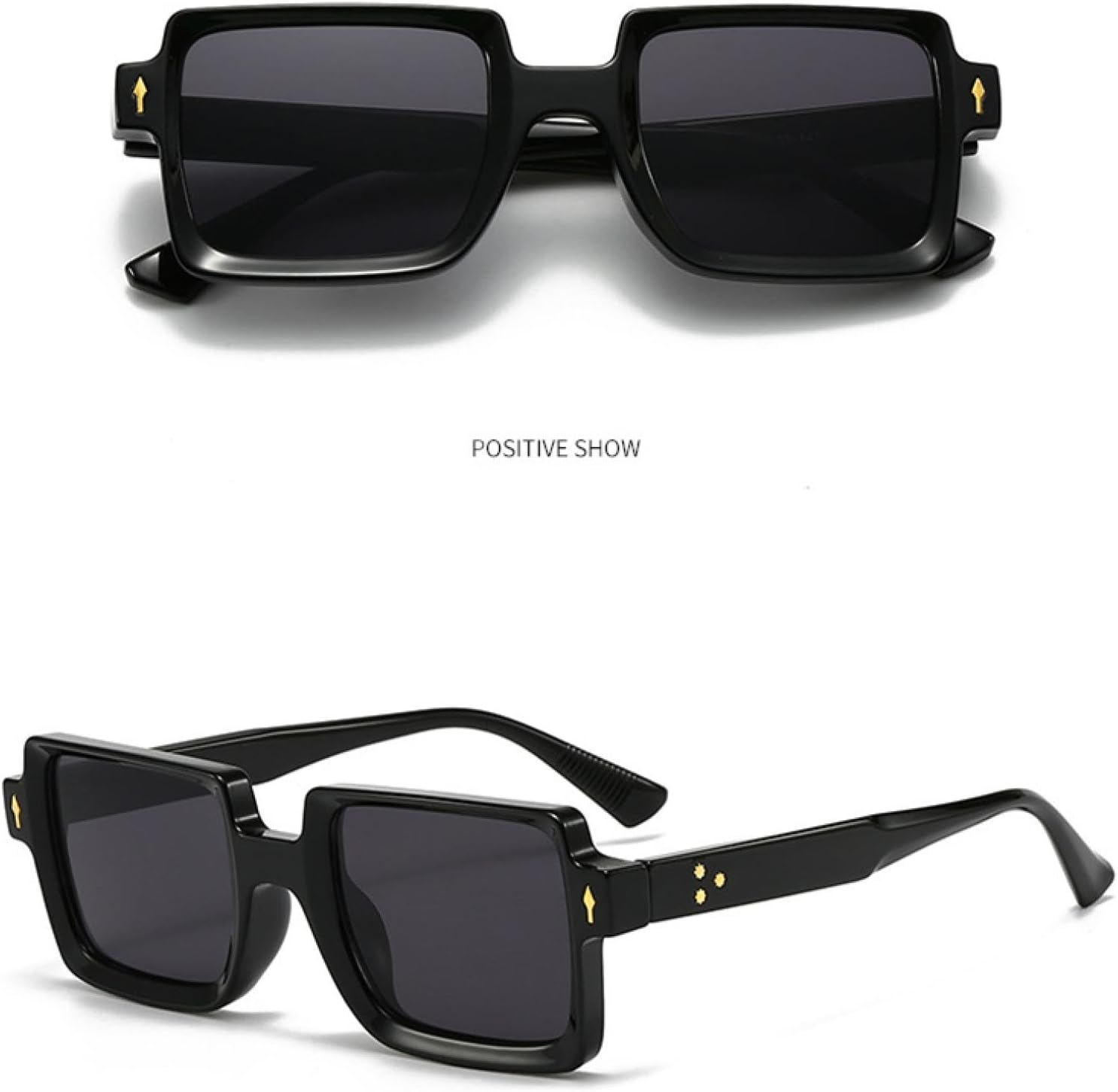 

Солнцезащитные очки с защитой UV400 | Градиентные линзы, заклепки, стиль панк | Для женщин и мужчин, для занятий спортом на открытом воздухе и вождения DSVIGF, Black Gray