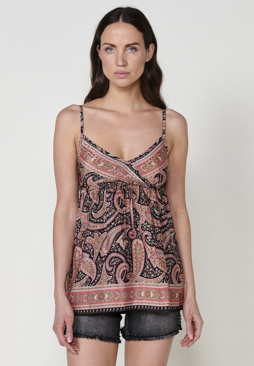 

Топ PAISLEY STRAP Koroshi, черный