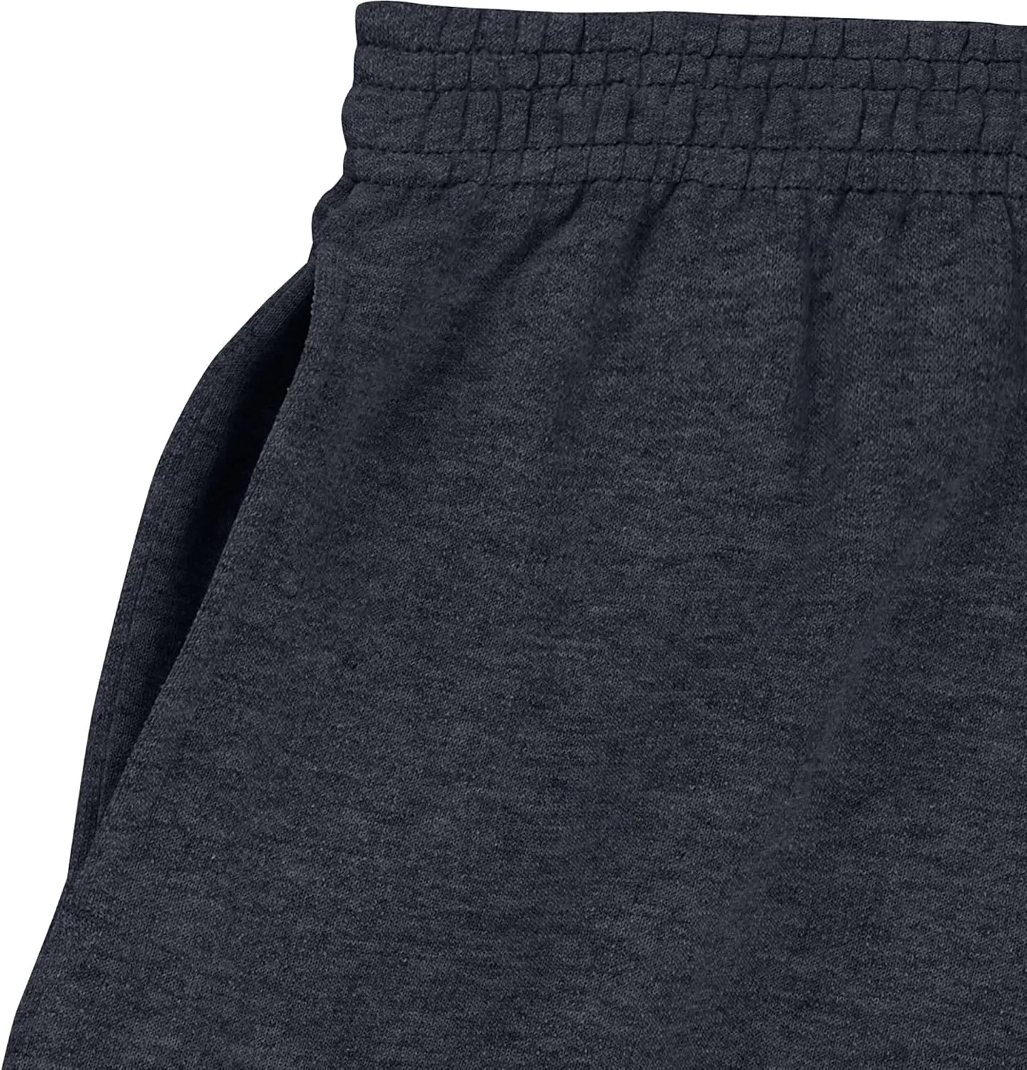 Детские спортивные штаны Hanes EcoSmart с открытыми штанинами, из флиса средней плотности с карманами, Slate Heather — фото 3
