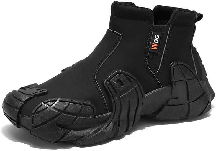 

Модные кроссовки - повседневные стильные, с высокой подошвой для увеличения роста, нескользящие и прочные, теплая искусственная кожа для любого сезона Generic, черный