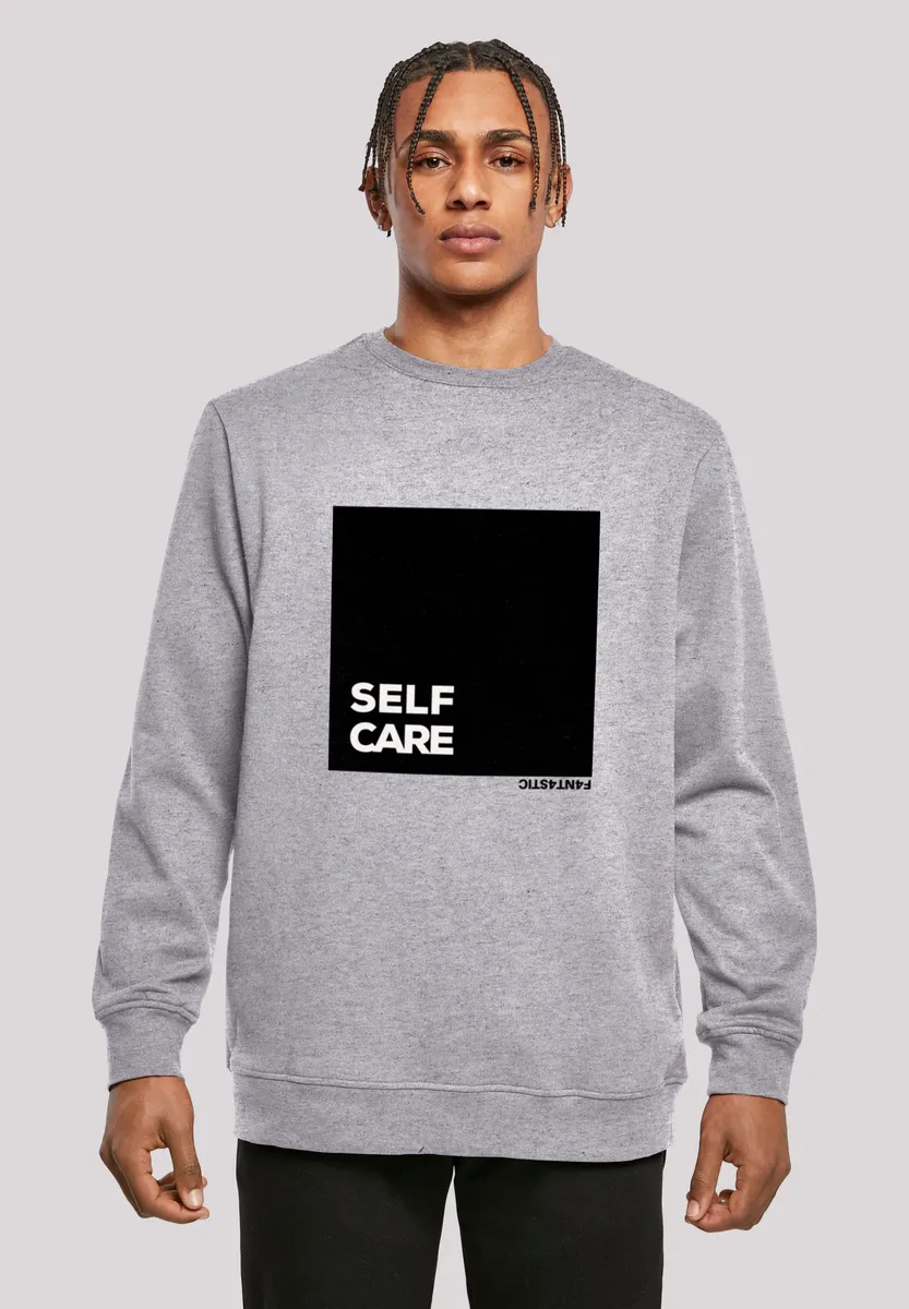 

Толстовка F4NT4STIC "SELF CARE CREWNECK", принт, серый
