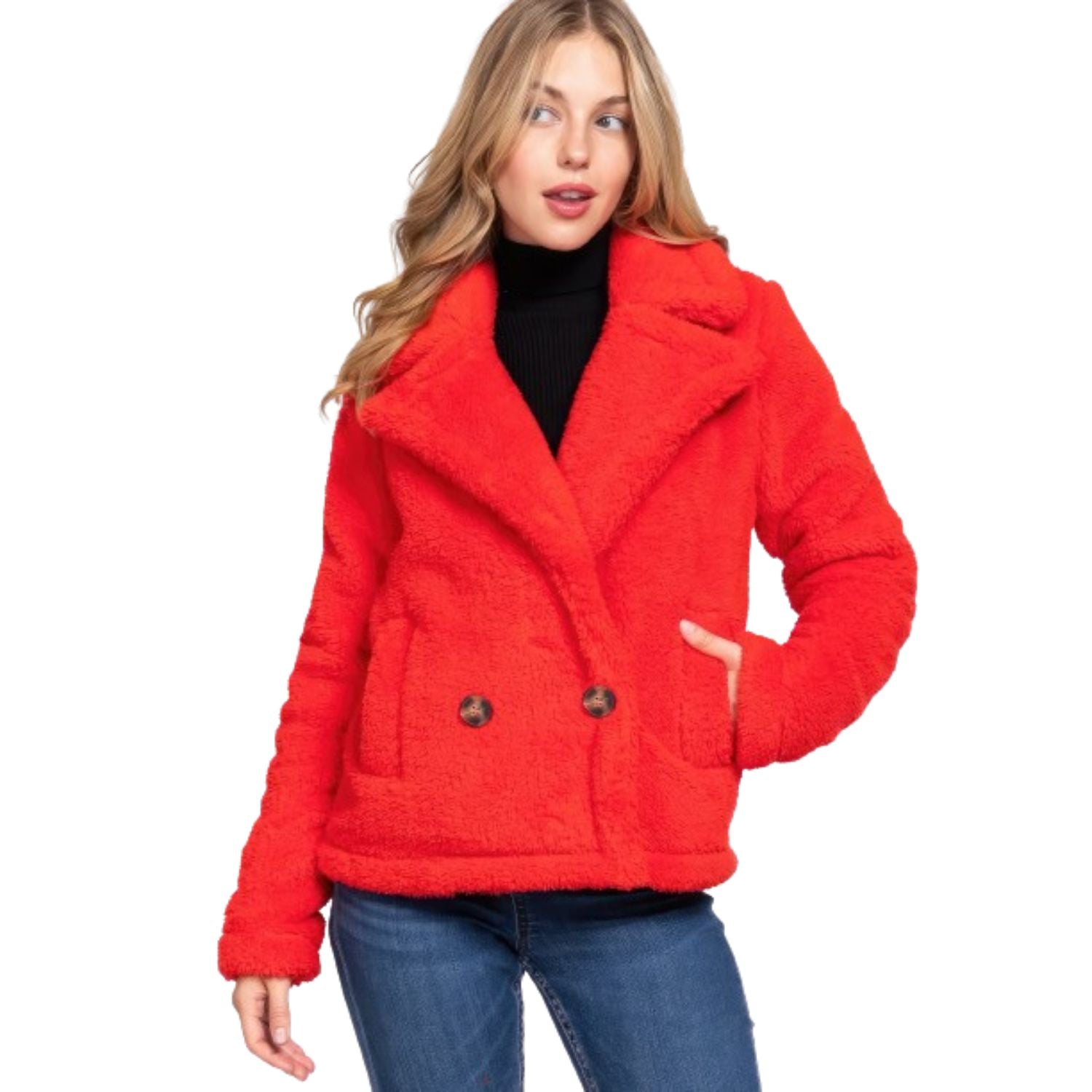 

Куртка из искусственного меха Sherpa FASHNZFAB, оранжевый