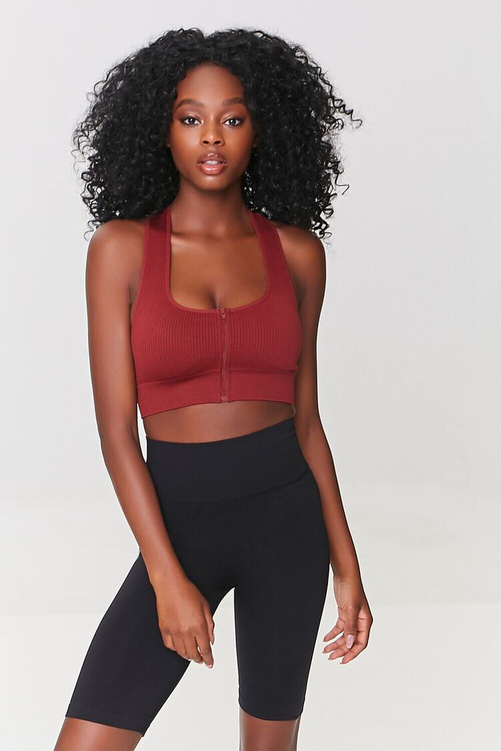 

Бесшовные байкерские шорты Active с высокой посадкой Forever 21, черный