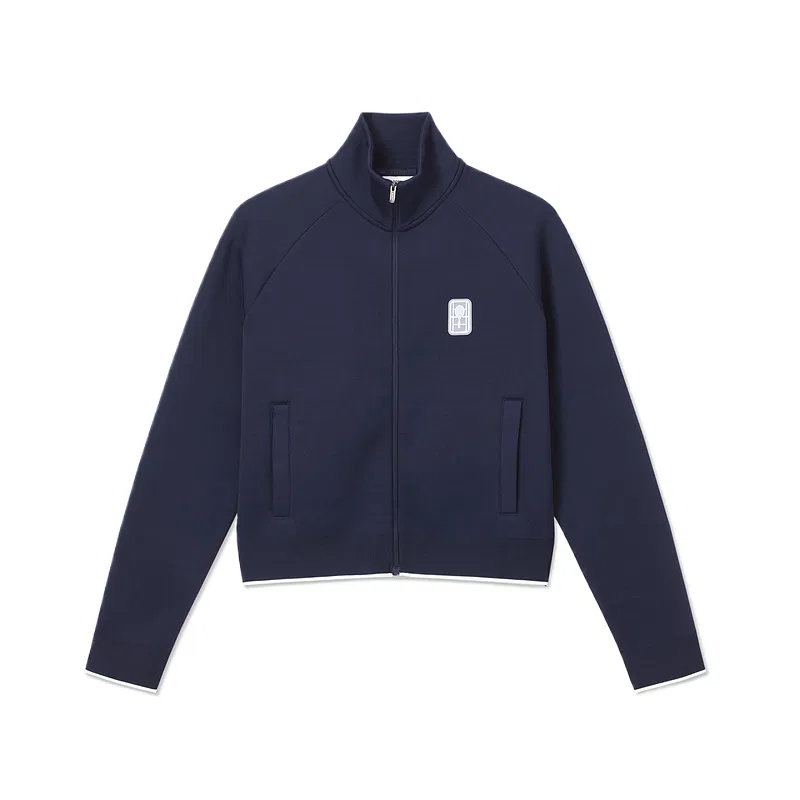 Свитшот LACOSTE Navy Blue, с воротником-стойкой, умеренный