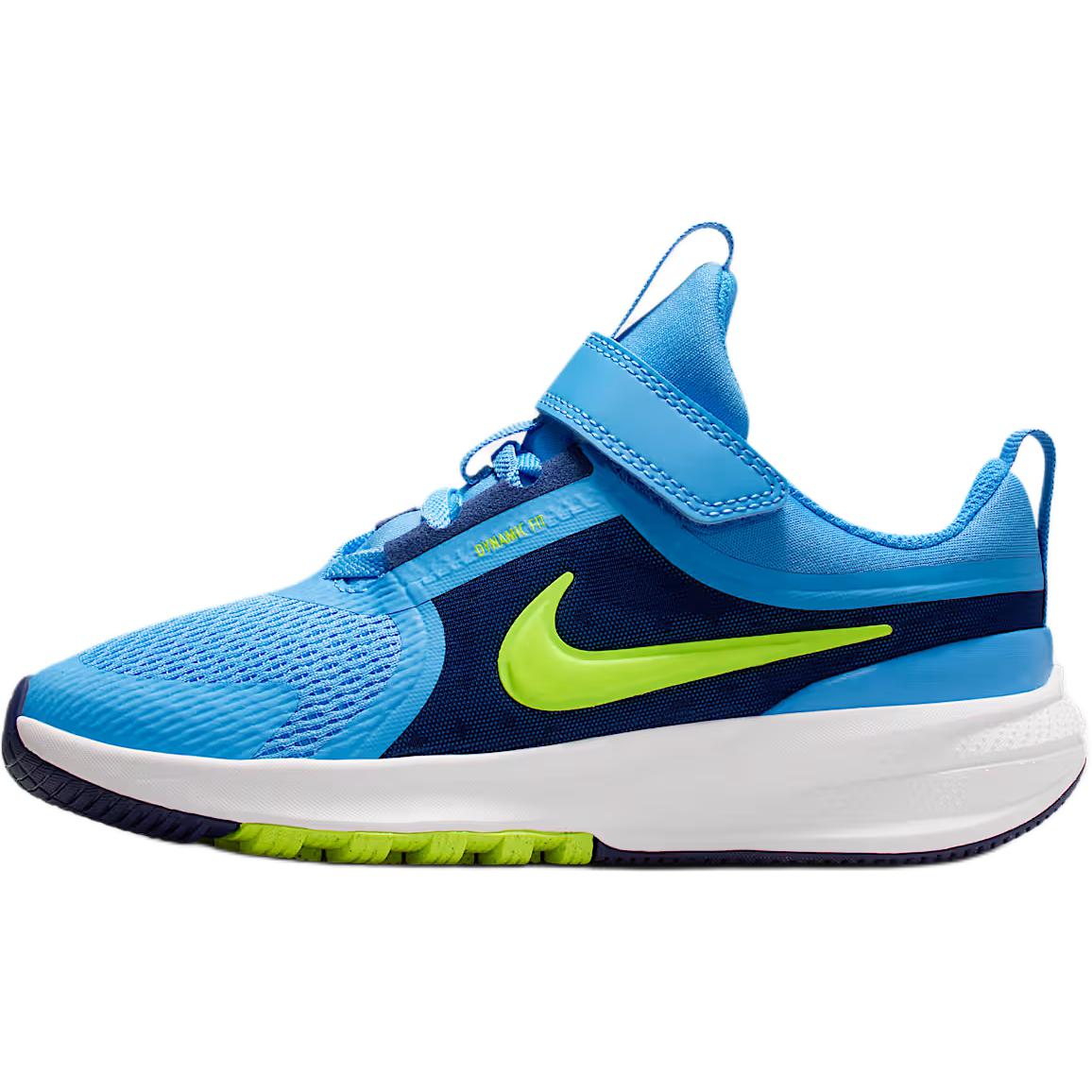 

Nike Star Runner 5 амортизирующие и дышащие низкие детские кроссовки для бега blue white yellow для детей 3-7 лет