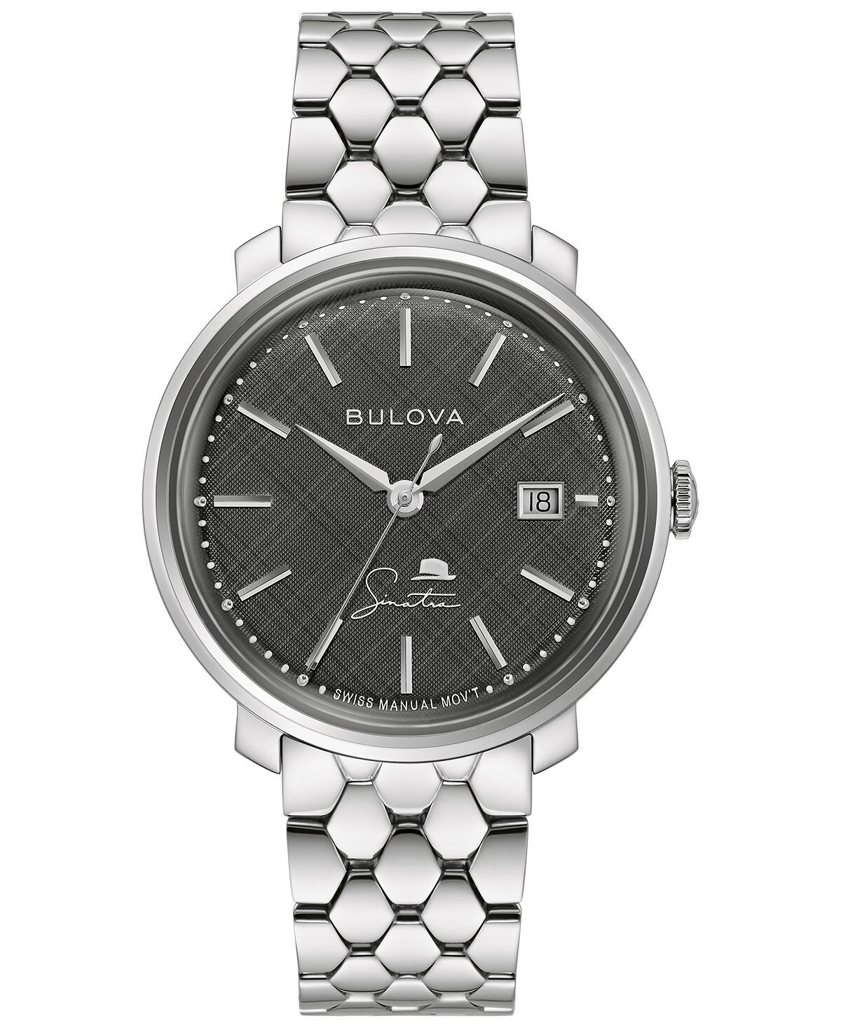 

Мужские часы Фрэнк Синатра с браслетом из нержавеющей стали, 40 мм Bulova